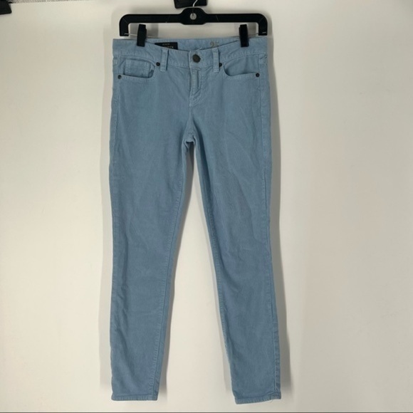 J. CREW Toothpick Ankle Skinny Corduroy Blue Pants 25 - Picture 2 of 7